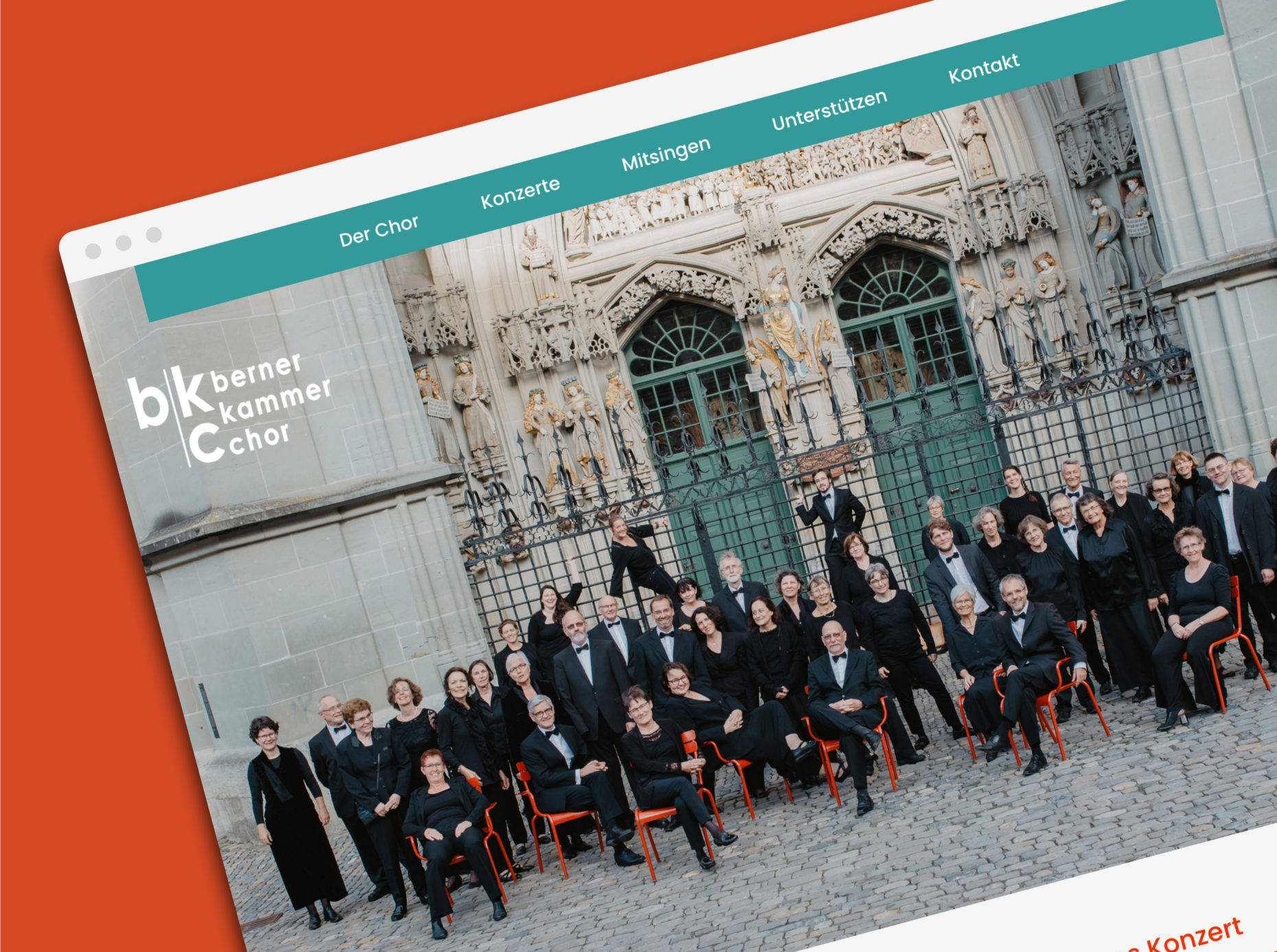Der Berner Kammerchor erfrischt seine Website